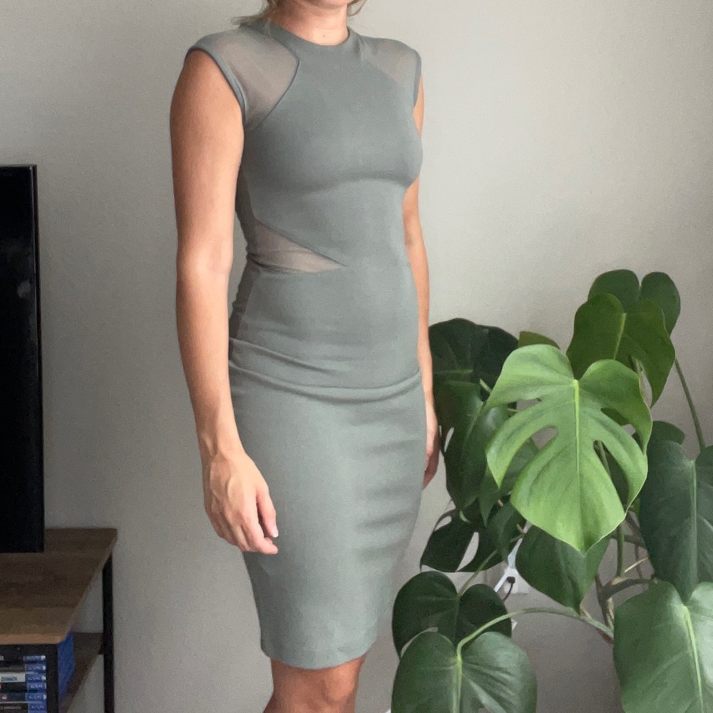 French Connection Fitted Knee Length Dress - XXS